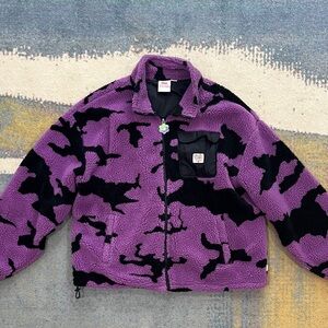Vans x Ireneisgood Purple and Black Sherpa Jacket